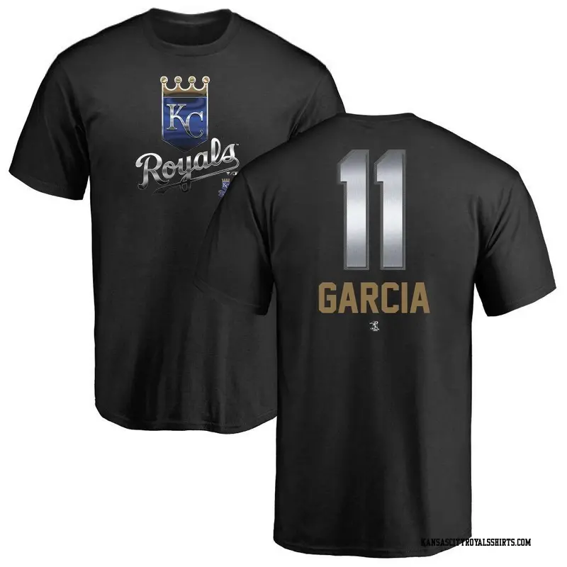 Men's Kansas City Royals ＃11 Maikel Garcia Black Branded Midnight Mascot T-Shirt