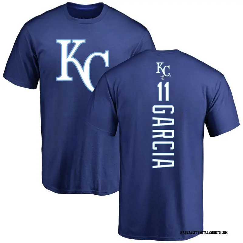 Men's Kansas City Royals ＃11 Maikel Garcia Royal Backer T-Shirt