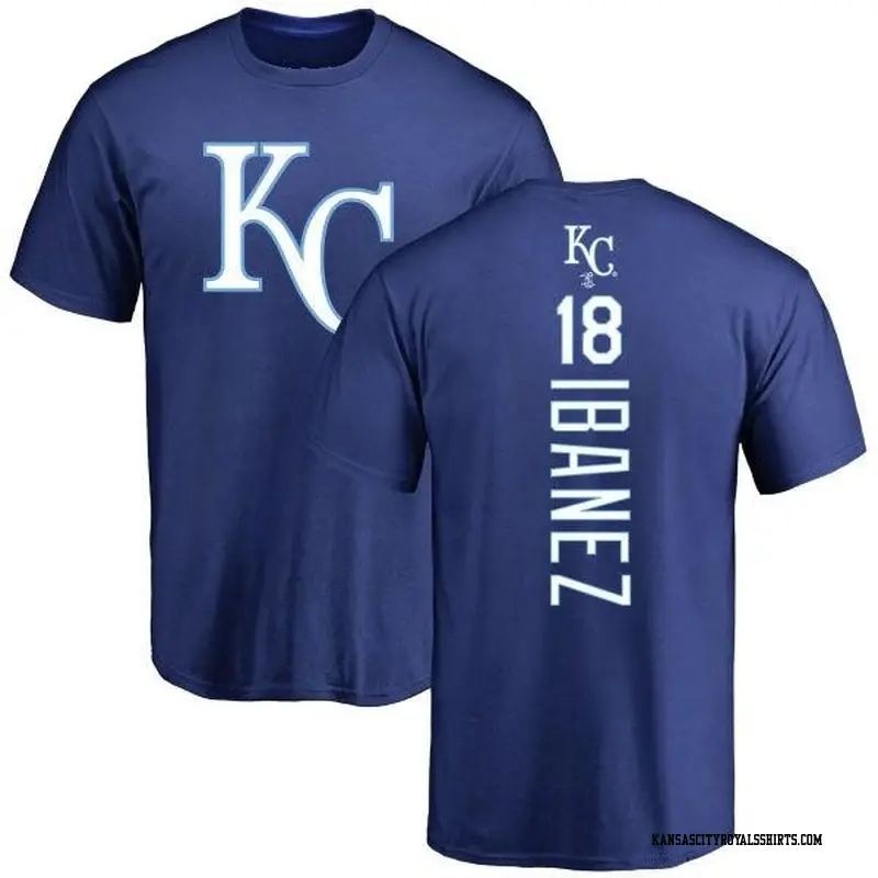 Men's Kansas City Royals ＃18 Raul Ibanez Royal Backer T-Shirt