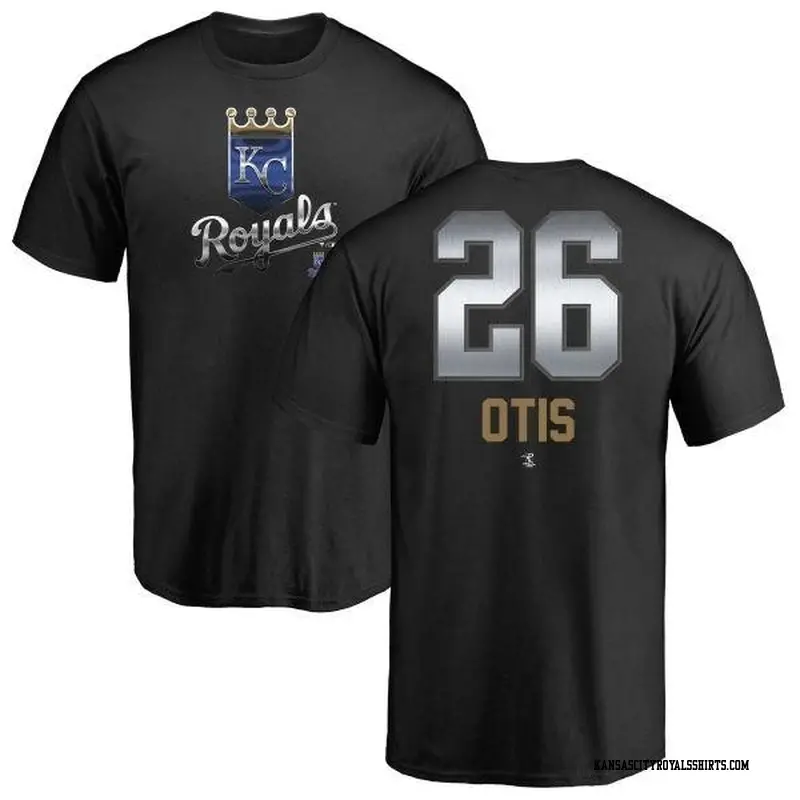 Men's Kansas City Royals ＃26 Amos Otis Black Branded Midnight Mascot T-Shirt