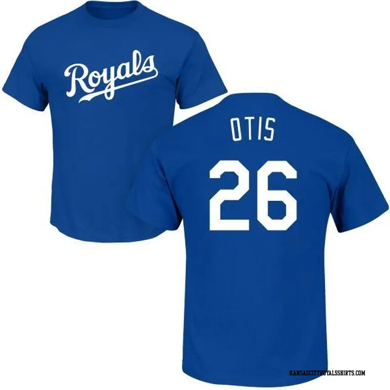 Men's Kansas City Royals ＃26 Amos Otis Royal Roster Name & Number T-Shirt