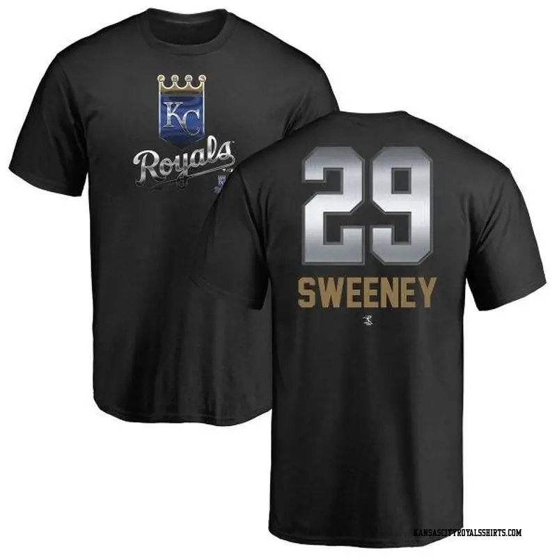 Men's Kansas City Royals ＃29 Mike Sweeney Black Branded Midnight Mascot T-Shirt