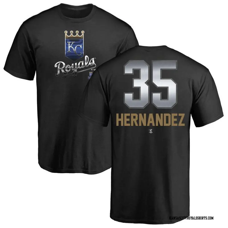 Men's Kansas City Royals ＃35 Diego Hernandez Black Branded Midnight Mascot T-Shirt