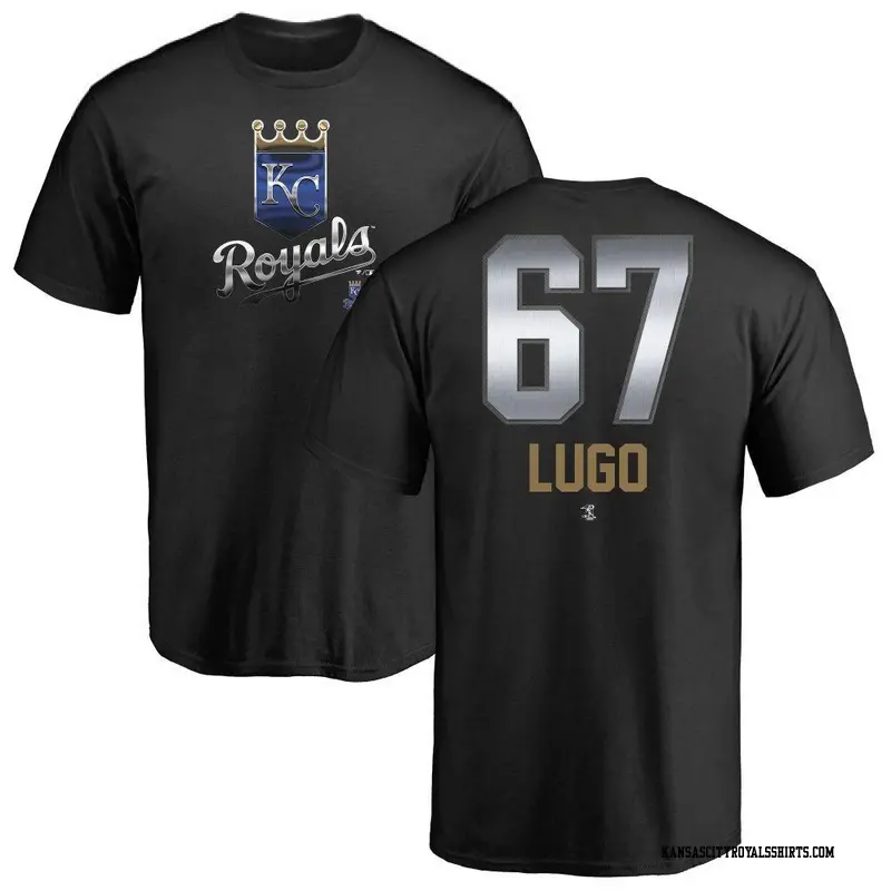 Men's Kansas City Royals ＃67 Seth Lugo Black Midnight Mascot T-Shirt