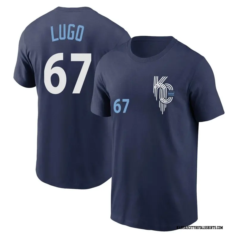 Men's Kansas City Royals ＃67 Seth Lugo Navy 2022 City Connect Name & Number T-Shirt