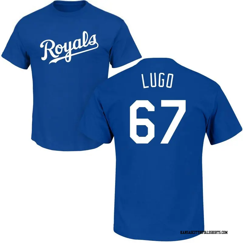 Men's Kansas City Royals ＃67 Seth Lugo Royal Roster Name & Number T-Shirt