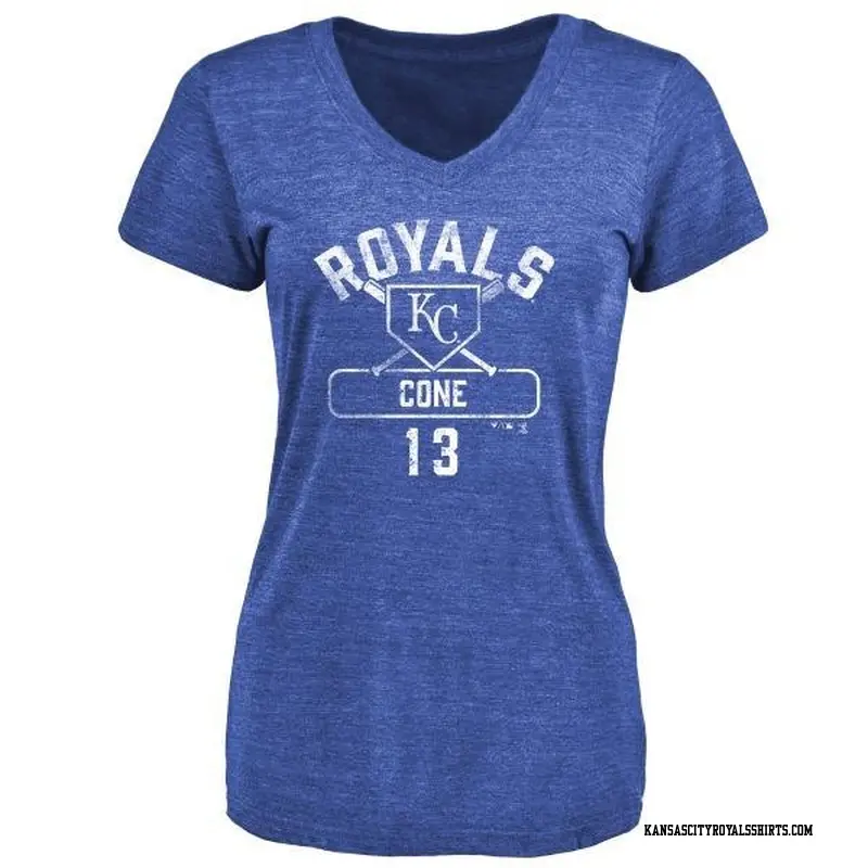 Women's Kansas City Royals ＃13 David Cone Royal Branded Base Runner T-Shirt