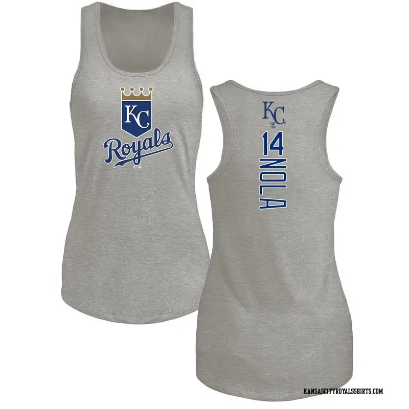 Women's Kansas City Royals ＃14 Austin Nola Royal Backer Tank Top Ash