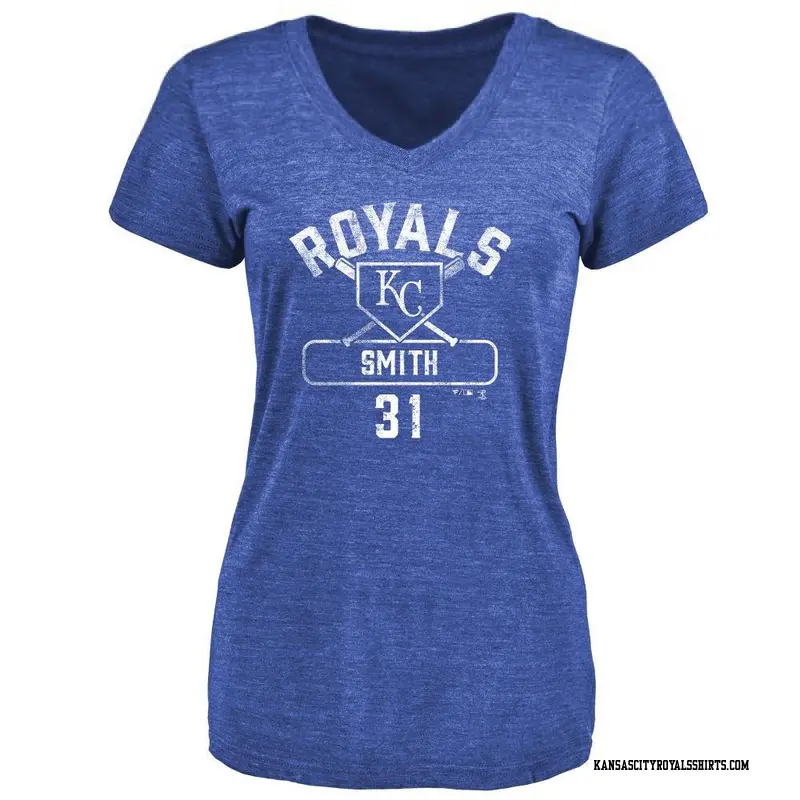 Women's Kansas City Royals ＃31 Will Smith Royal Base Runner T-Shirt