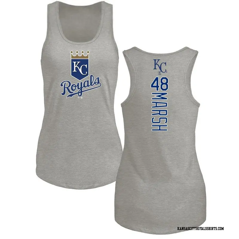 Women's Kansas City Royals ＃48 Alec Marsh Royal Backer Tank Top Ash