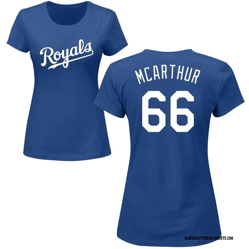 Women's Kansas City Royals ＃66 James McArthur Royal Roster Name & Number T-Shirt